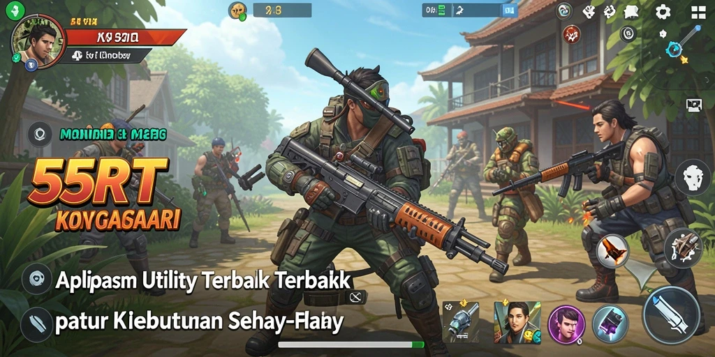 Tampilan antarmuka utama 55RT yang intuitif dan menarik.