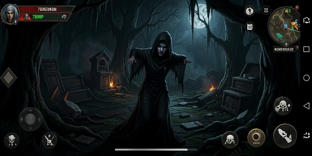 Gameplay mendebarkan dengan suasana kegelapan dan ketegangan.