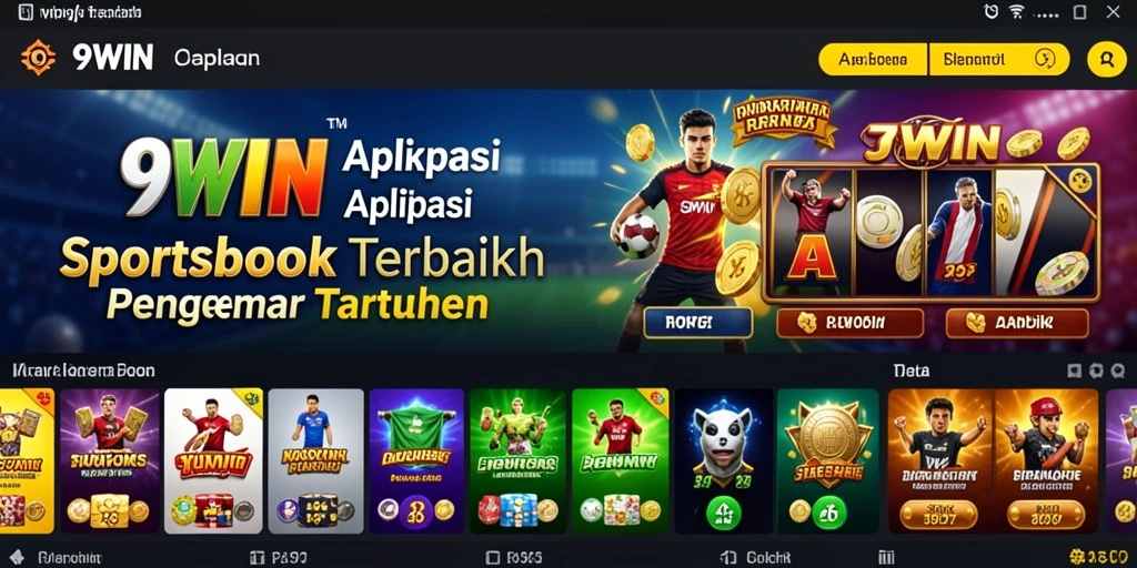 Screenshot utama <strong>9WIN</strong> menampilkan interface taruhan olahraga yang menarik.