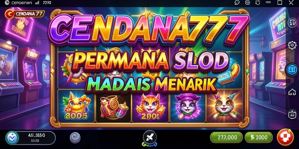Tampilan gameplay menarik CENDANA777 dengan gulungan yang berputar.