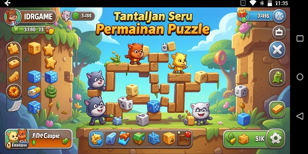 Tampilan gameplay Puzzle yang menarik dan menantang.