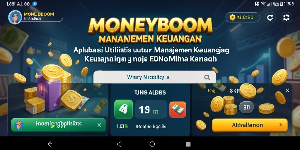 Tampilan antarmuka MONEYBOOM saat mengelola keuangan.