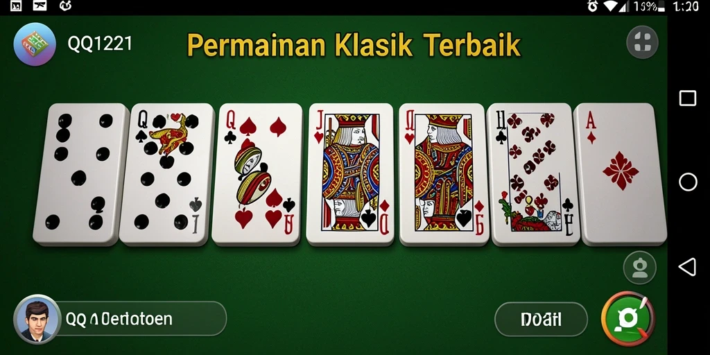 Tampilan gameplay seru dari QQ1221 saat bermain Domino.