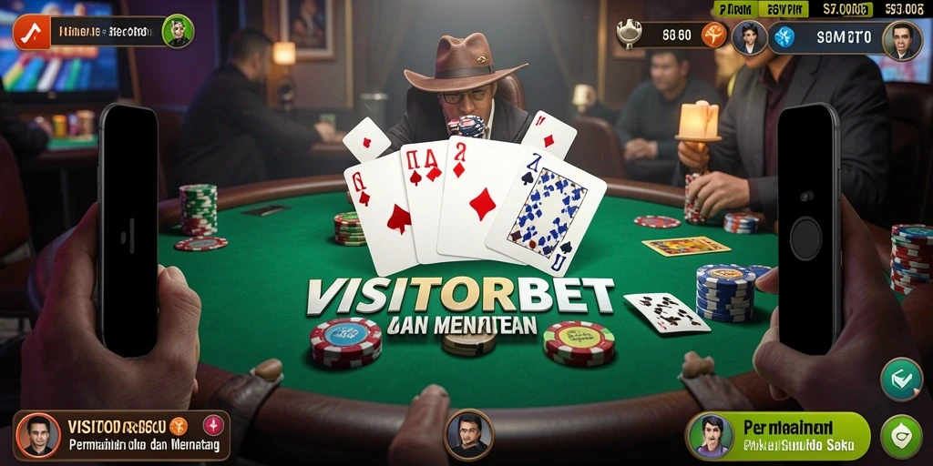 Tampilan gameplay poker yang memukau di VISITORBET.